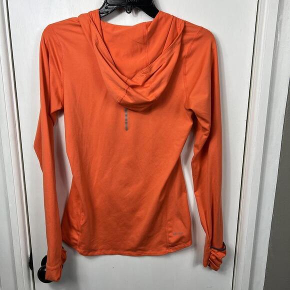 Nike running orange dri-fit kangaroo pocket athletic top. Sz S - Picture 9 of 10